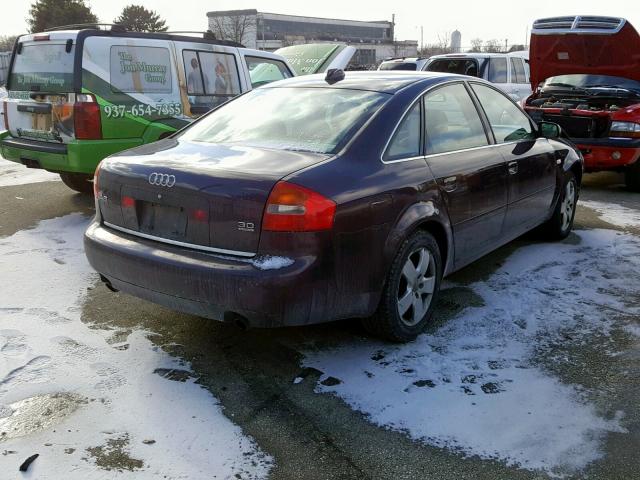 WAULT64B94N025987 - 2004 AUDI A6 3.0 QUA BURGUNDY photo 4