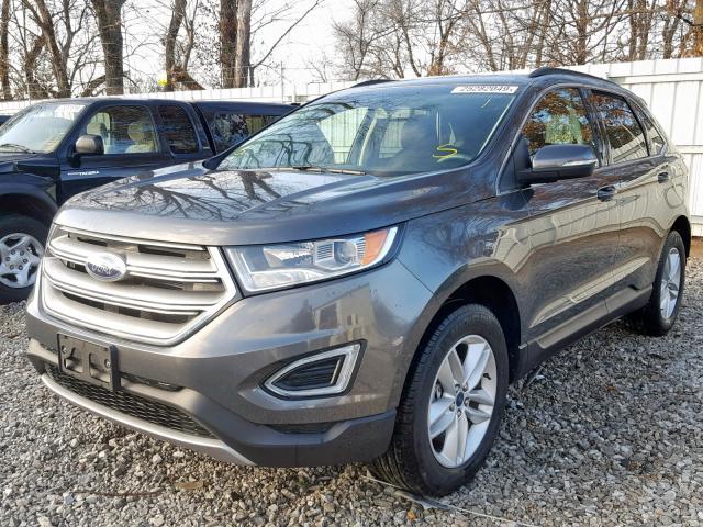 2FMTK3J87FBB66516 - 2015 FORD EDGE SEL CHARCOAL photo 2