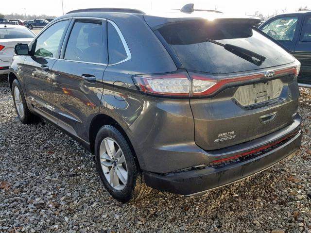 2FMTK3J87FBB66516 - 2015 FORD EDGE SEL CHARCOAL photo 3