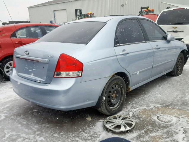 KNAFE121875383106 - 2007 KIA SPECTRA EX BLUE photo 4