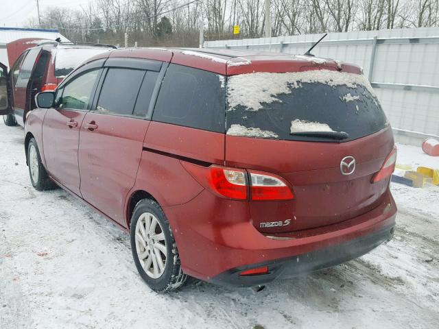 JM1CW2BL0C0135675 - 2012 MAZDA 5 RED photo 3