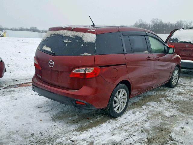 JM1CW2BL0C0135675 - 2012 MAZDA 5 RED photo 4