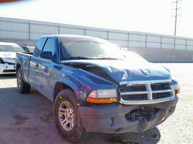 1D7GL12K84S639057 - 2004 DODGE DAKOTA SXT BLUE photo 1