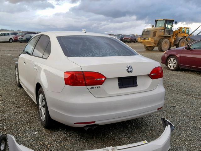 3VW1K7AJ8CM458513 - 2012 VOLKSWAGEN JETTA BASE 白色 照片 3