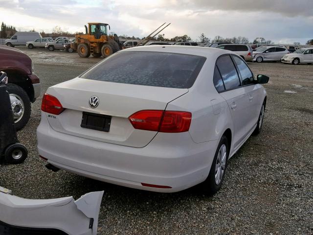 3VW1K7AJ8CM458513 - 2012 VOLKSWAGEN JETTA BASE 白色 照片 4