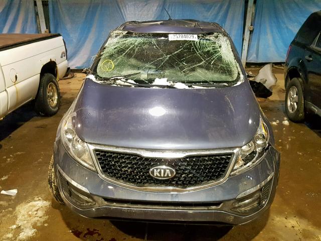 KNDPB3AC4E7556992 - 2014 KIA SPORTAGE B BLUE photo 9