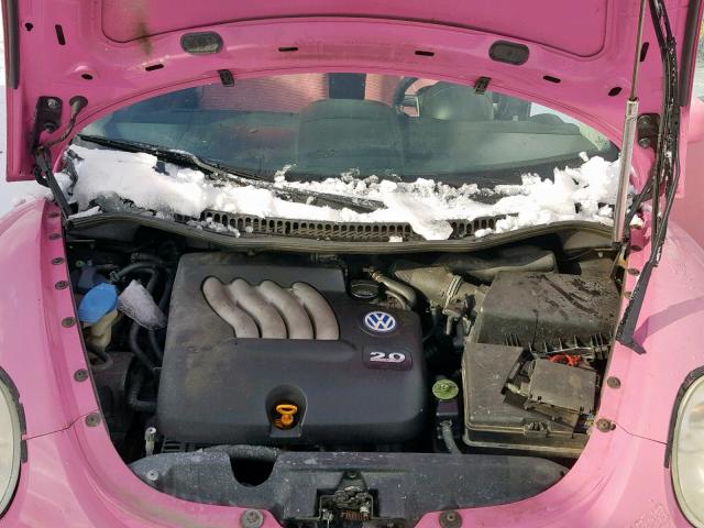 3VWBK21C03M404664 - 2003 VOLKSWAGEN NEW BEETLE PINK photo 7