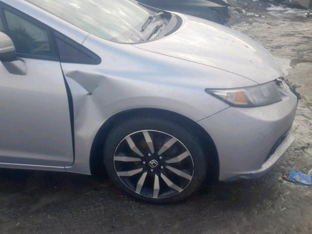 2HGFB2F96FH519226 - 2015 HONDA CIVIC EXL SILVER photo 9