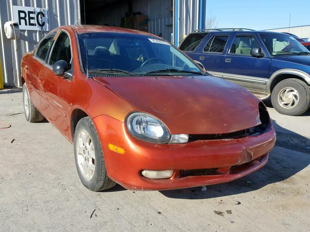 1B3ES46C8YD521613 - 2000 DODGE NEON BASE ORANGE photo 1