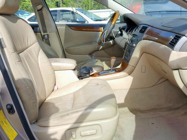 JTHBA30G955129495 - 2005 LEXUS ES 330 GOLD photo 5