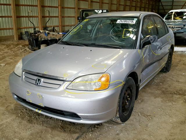 2HGES16493H900803 - 2003 HONDA CIVIC DX SILVER photo 2