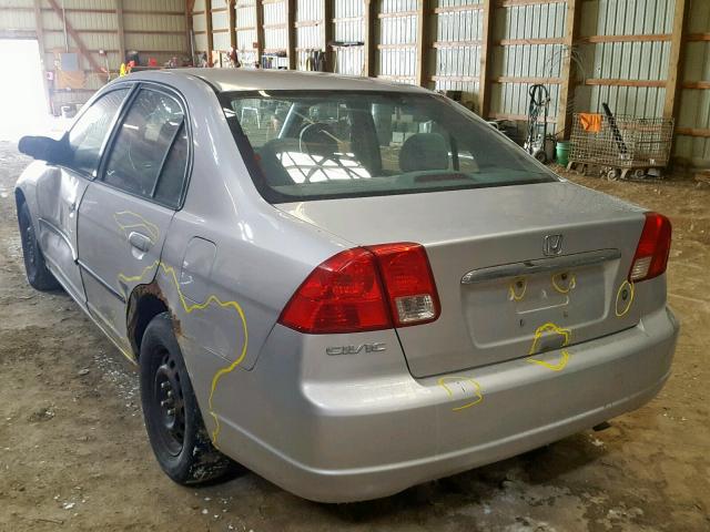 2HGES16493H900803 - 2003 HONDA CIVIC DX SILVER photo 3