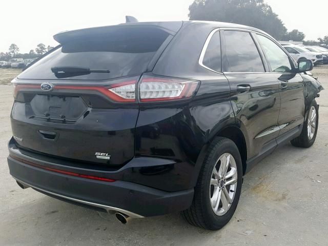 2FMPK3J93FBB59055 - 2015 FORD EDGE SEL BLACK photo 4