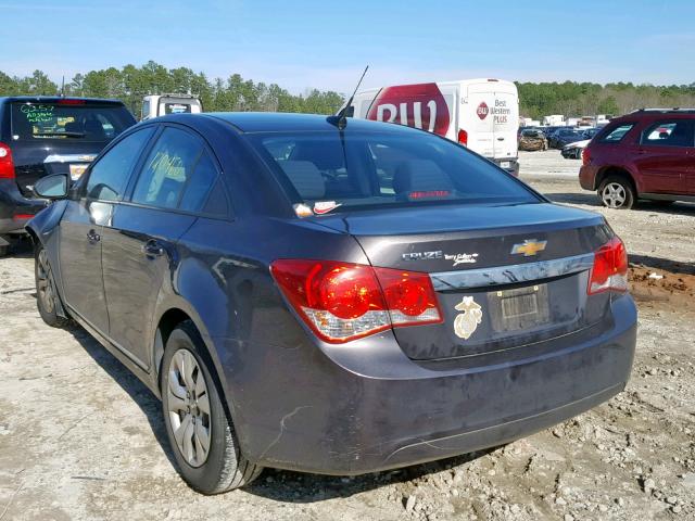 1G1PA5SHXE7466229 - 2014 CHEVROLET CRUZE LS GRAY photo 3