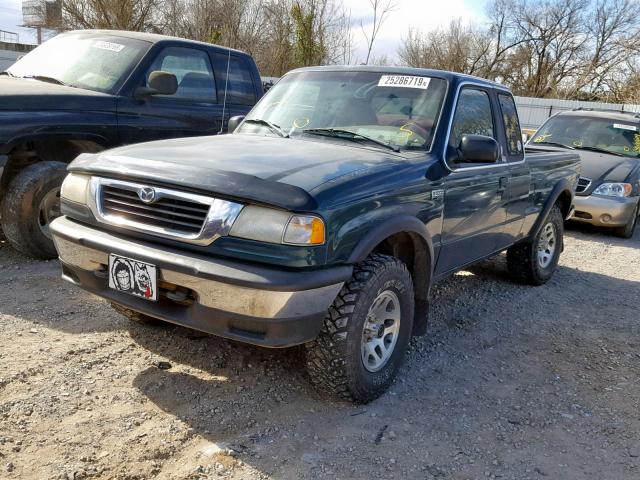 4F4ZR17X9WTM32364 - 1998 MAZDA B4000 CAB GREEN photo 2