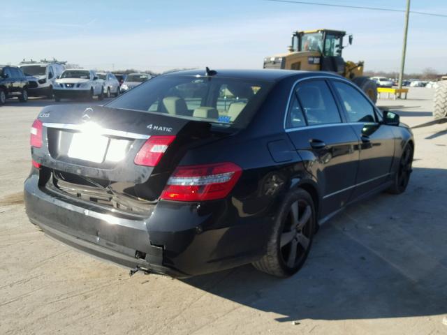 WDDHF8HBXAA219653 - 2010 MERCEDES-BENZ E 350 4MAT BLACK photo 4