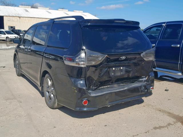 5TDXK3DC9DS345934 - 2013 TOYOTA SIENNA SPO BLACK photo 3