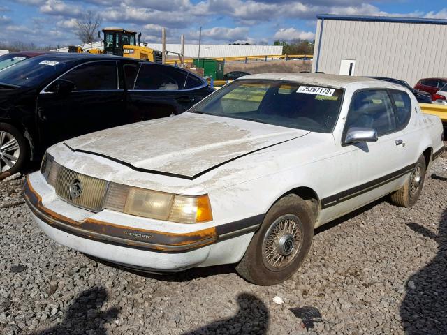 1MEBM6042JH651117 - 1988 MERCURY COUGAR LS WHITE photo 2