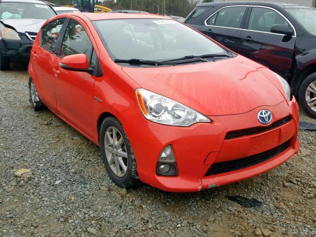 JTDKDTB35E1071802 - 2014 TOYOTA PRIUS C ORANGE photo 1