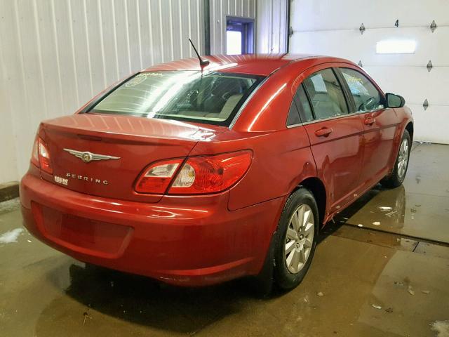 1C3LC46K58N296740 - 2008 CHRYSLER SEBRING LX RED photo 4