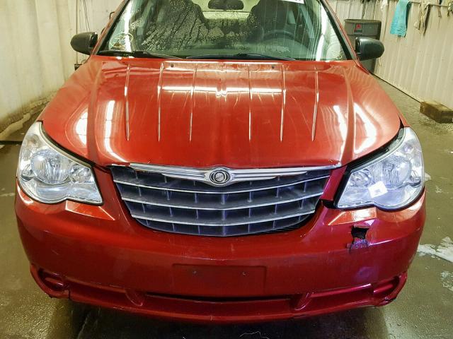 1C3LC46K58N296740 - 2008 CHRYSLER SEBRING LX RED photo 9