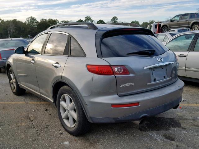 JNRAS08U25X100556 - 2005 INFINITI FX35 GRAY photo 3