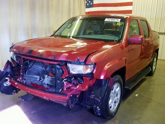 2HJYK16566H549627 - 2006 HONDA RIDGELINE MAROON photo 2