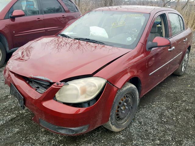 1G1AT58H597126399 - 2009 CHEVROLET COBALT LT BURGUNDY photo 2