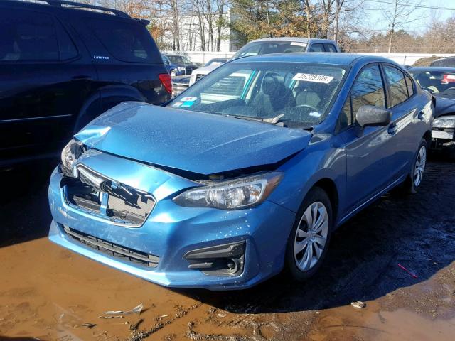 4S3GKAA66H3627779 - 2017 SUBARU IMPREZA BLUE photo 2