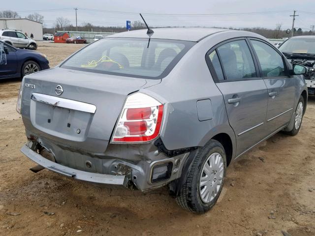 3N1AB6AP8AL624536 - 2010 NISSAN SENTRA 2.0 GRAY photo 4