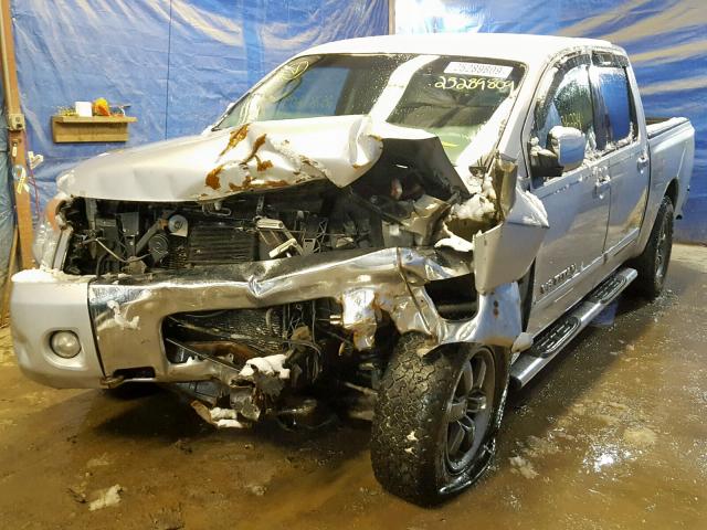 1N6AA0EC6BN322326 - 2011 NISSAN TITAN S SILVER photo 2