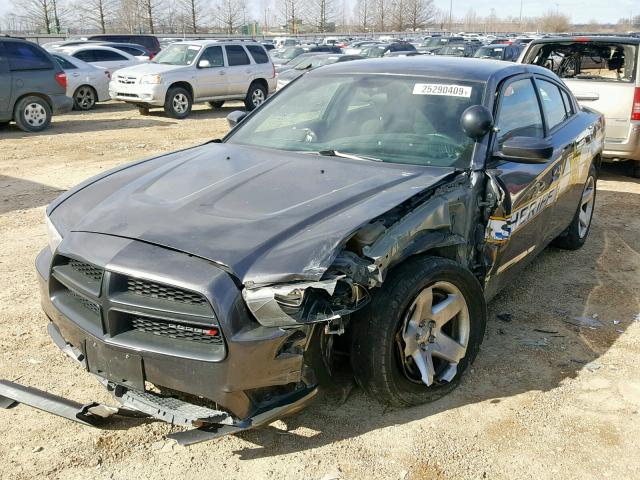 2C3CDXAT9EH311629 - 2014 DODGE CHARGER PO GRAY photo 2