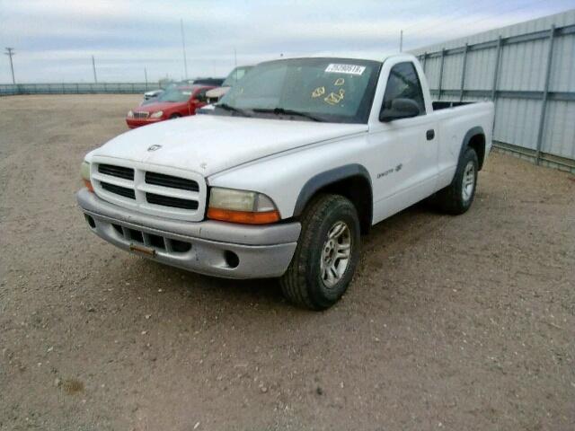 1B7FL16X92S719489 - 2002 DODGE DAKOTA BAS WHITE photo 2