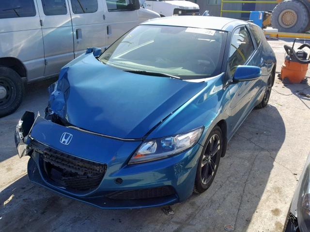 JHMZF1C45FS000646 - 2015 HONDA CR-Z BLUE photo 2