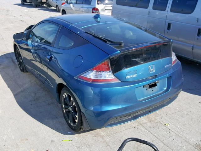 JHMZF1C45FS000646 - 2015 HONDA CR-Z BLUE photo 3