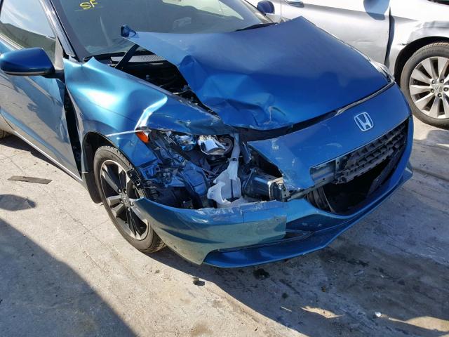 JHMZF1C45FS000646 - 2015 HONDA CR-Z BLUE photo 9