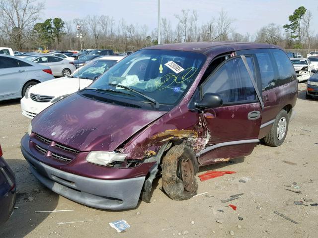 2B4FP25BXYR537789 - 2000 DODGE CARAVAN PURPLE photo 2