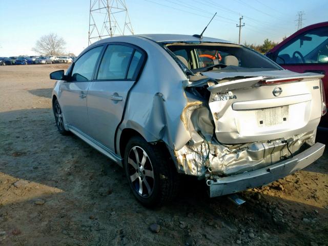 3N1AB6AP5CL770170 - 2012 NISSAN SENTRA 2.0 SILVER photo 3