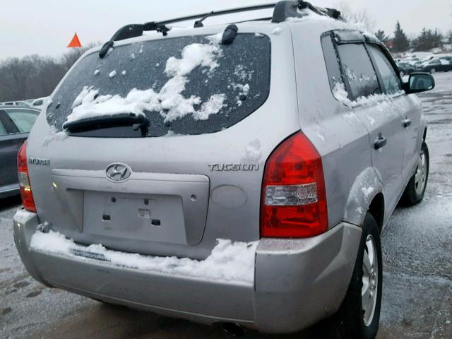 KM8JM12B95U181544 - 2005 HYUNDAI TUCSON GL SILVER photo 4