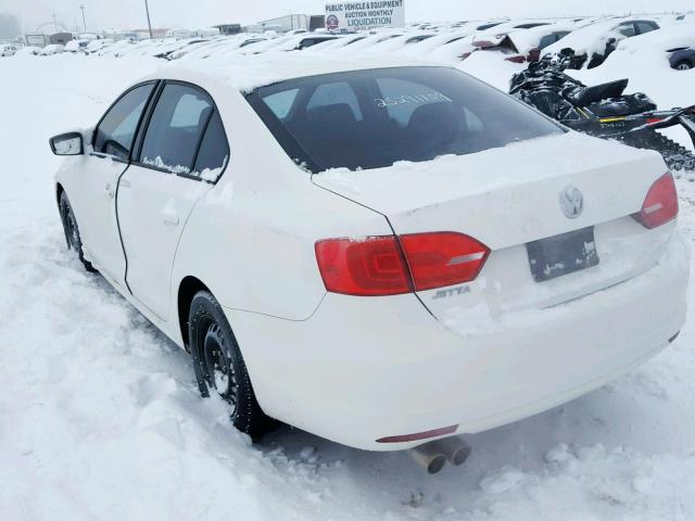 3VW2K7AJ3BM081379 - 2011 VOLKSWAGEN JETTA BASE WHITE photo 3