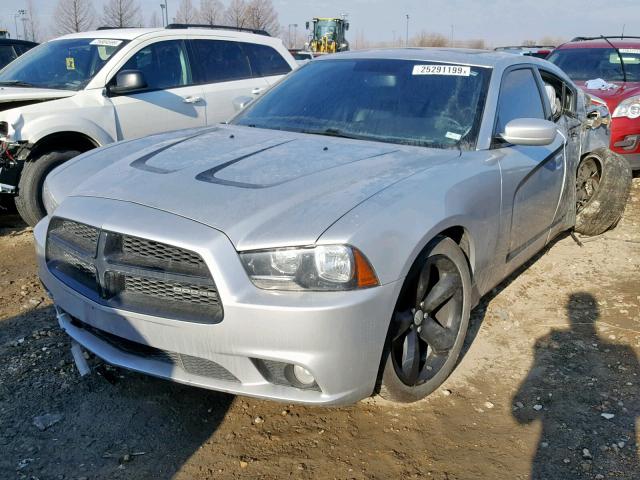 2C3CDXHGXCH149161 - 2012 DODGE CHARGER SX SILVER photo 2