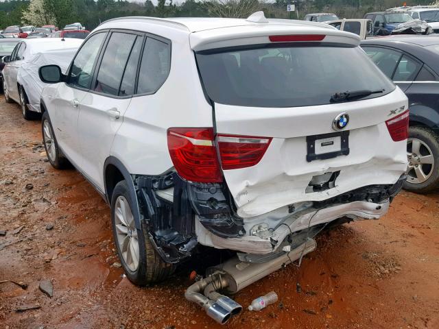 5UXWX9C52E0D29602 - 2014 BMW X3 XDRIVE2 WHITE photo 3