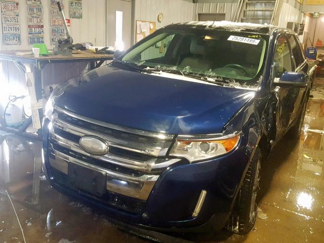 2FMDK4KC6CBA86665 - 2012 FORD EDGE LIMIT BLUE photo 2