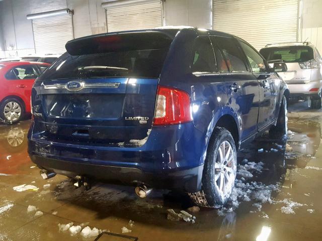 2FMDK4KC6CBA86665 - 2012 FORD EDGE LIMIT BLUE photo 4