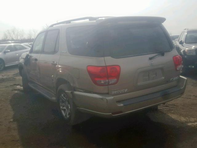 5TDBT48A15S246208 - 2005 TOYOTA SEQUOIA LI GOLD photo 3