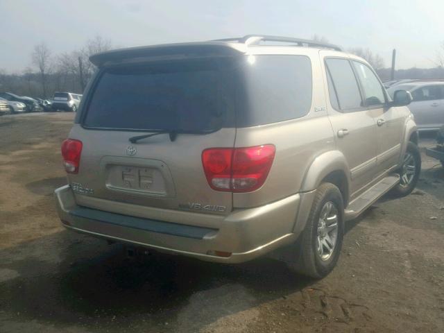 5TDBT48A15S246208 - 2005 TOYOTA SEQUOIA LI GOLD photo 4