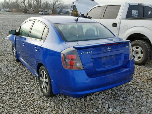 3N1AB6AP4CL718688 - 2012 NISSAN SENTRA 2.0 BLUE photo 3