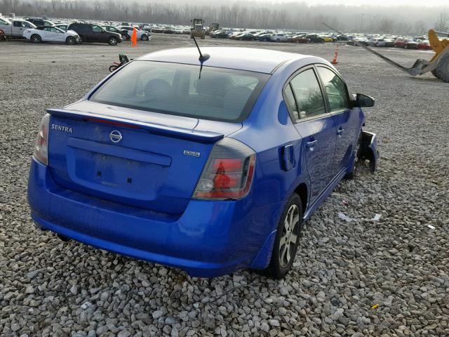 3N1AB6AP4CL718688 - 2012 NISSAN SENTRA 2.0 BLUE photo 4