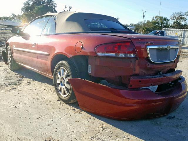 1C3EL55R85N551857 - 2005 CHRYSLER SEBRING TO MAROON photo 3