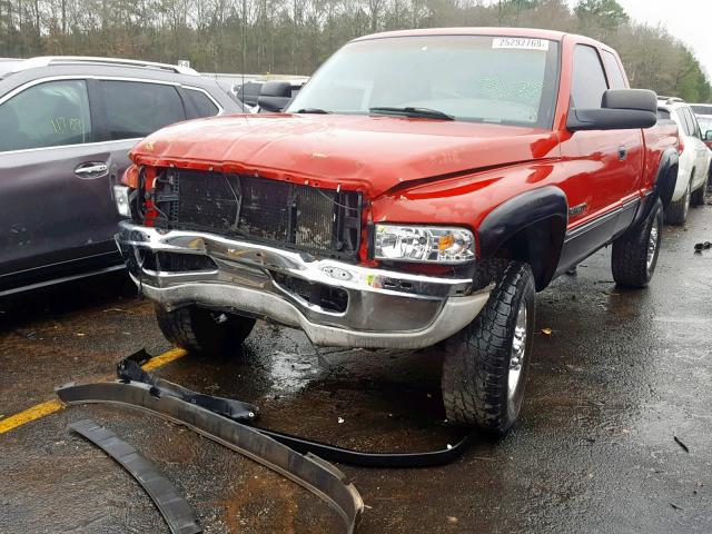 1B7KF2364XJ614380 - 1999 DODGE RAM 2500 RED photo 2